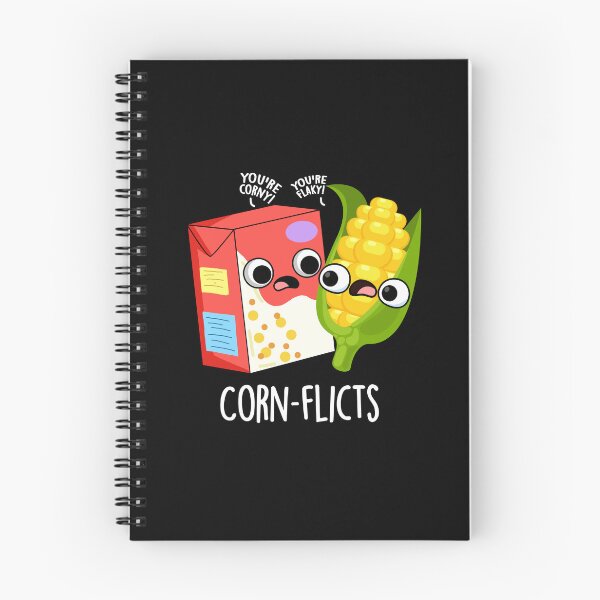 Item preview, Corn-flict Funny Cornflake Corn Pun (Dark BG) designed and sold by punnybone.