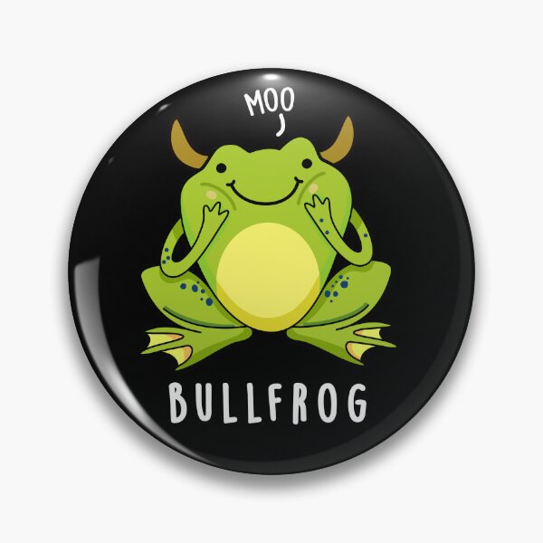 Item preview, Bull Frog Funny Animal Frog Puns (Dark BG) designed and sold by punnybone.