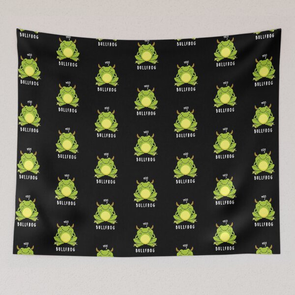 Item preview, Bull Frog Funny Animal Frog Puns (Dark BG) designed and sold by punnybone.