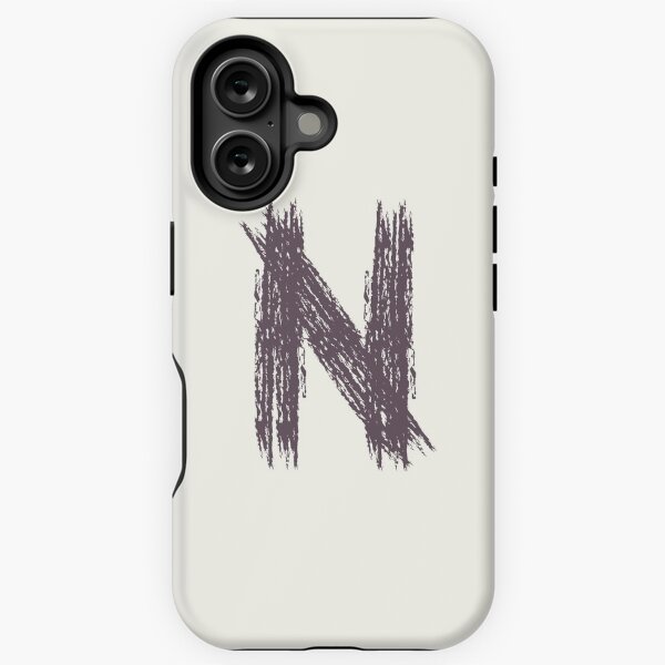 N illustrated alphabet letter iPhone Tough Case