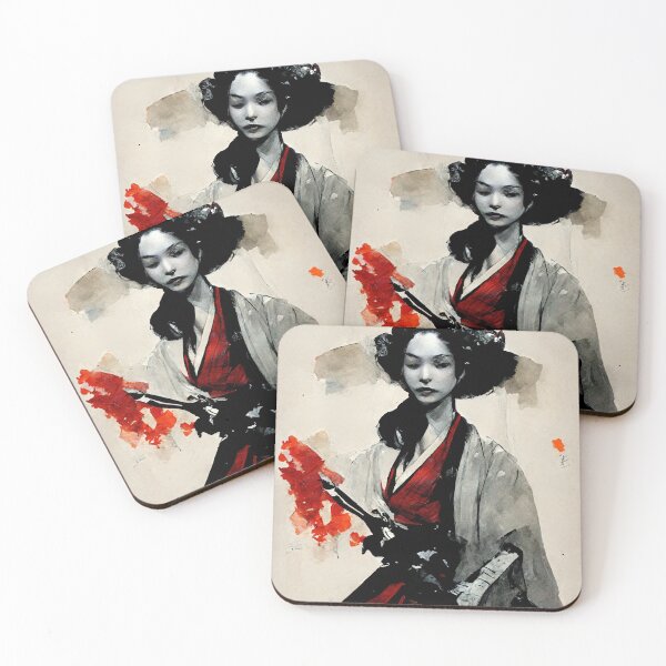 Item preview, Beautiful Japanese Geisha with a Blade in Hand designed and sold by Valro.