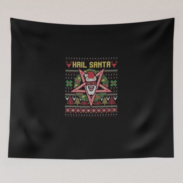 Item preview, Hail Santa Ugly Christmas Sweater Weird Xmas Santanist Joke Sweatshirt designed and sold by MaryDImai.