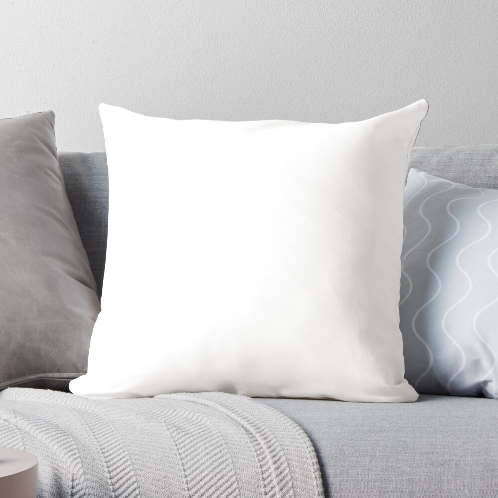 PLAIN WHITE | VERY WHITE | NEUTRAL SHADE | WE HAVE OVER 40 SHADES AND HUES  IN THE NEUTRAL PALETTE Throw Pillow for Sale by ozcushions