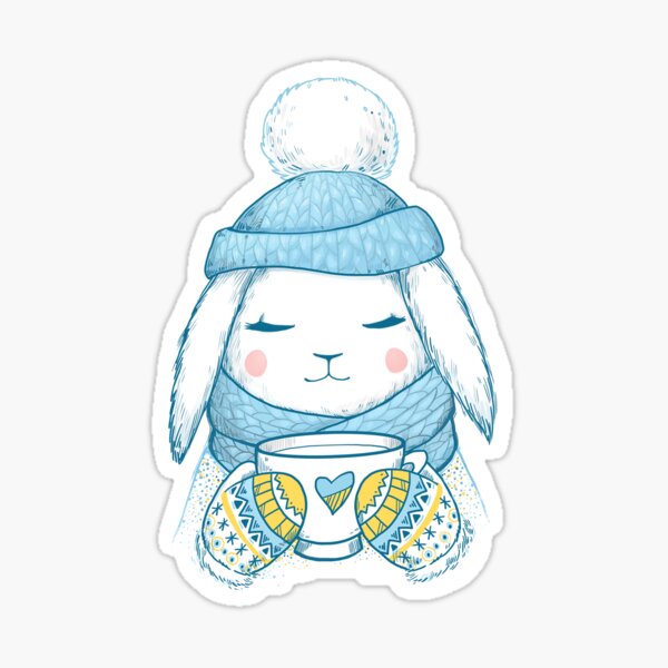 Winter Rabbit Sticker