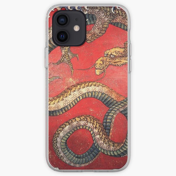 HOKUSAI. DRAGON, Katsushika Hokusai, Japan, Japanese, Wood block, print. iPhone Soft Case