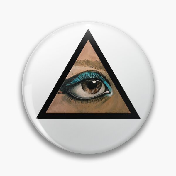 Item preview, 60’s Eye Makeup Painting on Triangular Canvas  designed and sold by Samantha  Heikkila.