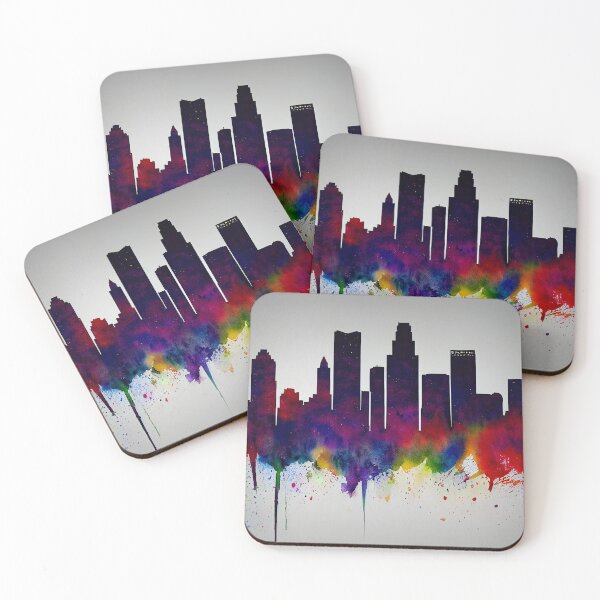 Item preview, Horizontal view of the Denver sunrise skyline, Colorado Ink, Watercolor, digitally enhanced 2 designed and sold by Rocky Mountain Artistry.