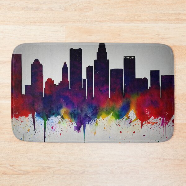 Item preview, Horizontal view of the Denver sunrise skyline, Colorado Ink, Watercolor, digitally enhanced 2 designed and sold by Rocky Mountain Artistry.