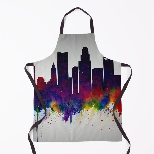 Item preview, Horizontal view of the Denver sunrise skyline, Colorado Ink, Watercolor, digitally enhanced 2 designed and sold by Rocky Mountain Artistry.