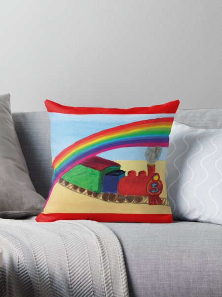Simon's Train Throw Pillow