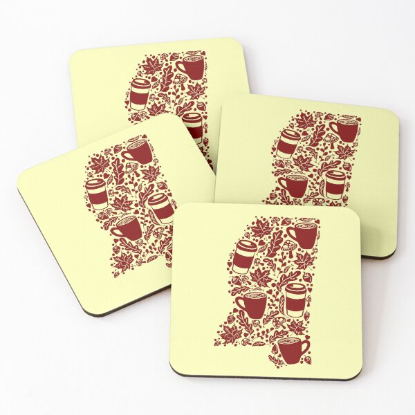 Item preview, Autumn Season Mississippi Maroon silhouette With Yellow Background  designed and sold by missmann.