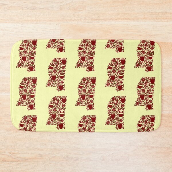 Item preview, Autumn Season Mississippi Maroon silhouette With Yellow Background  designed and sold by missmann.