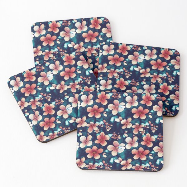 Item preview, Red and Blue Flowers designed and sold by Unicorn Trainwreck.