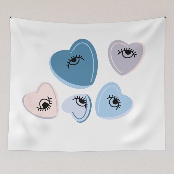 Item preview, Pastel Hearts With Aesthetic Eyes designed and sold by artttbysar.