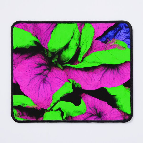 Item preview, Psychedelic Petunias in Chartreuse Green, Fuschia, and Purple designed and sold by ittybittyowl.