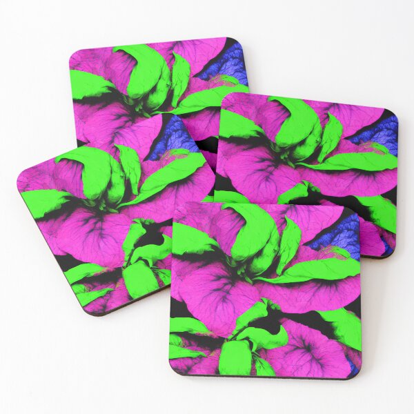 Item preview, Psychedelic Petunias in Chartreuse Green, Fuschia, and Purple designed and sold by ittybittyowl.
