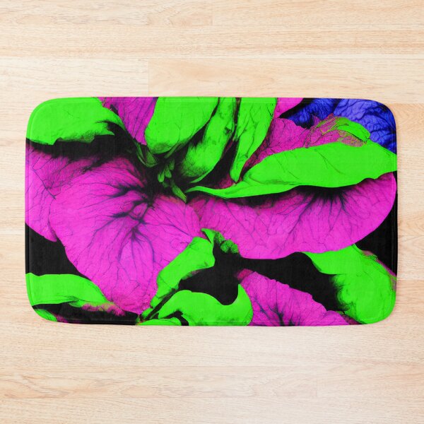 Item preview, Psychedelic Petunias in Chartreuse Green, Fuschia, and Purple designed and sold by ittybittyowl.