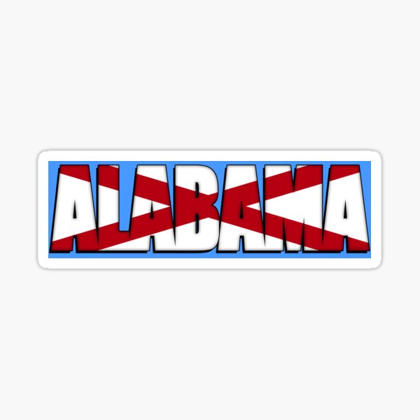 "Alabama Flag Sticker" Sticker by MikePrittie Redbubble