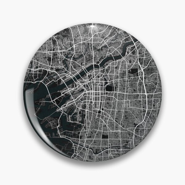 Item preview, Osaka City Map of Kansai, Japan - Dark designed and sold by deMAP.