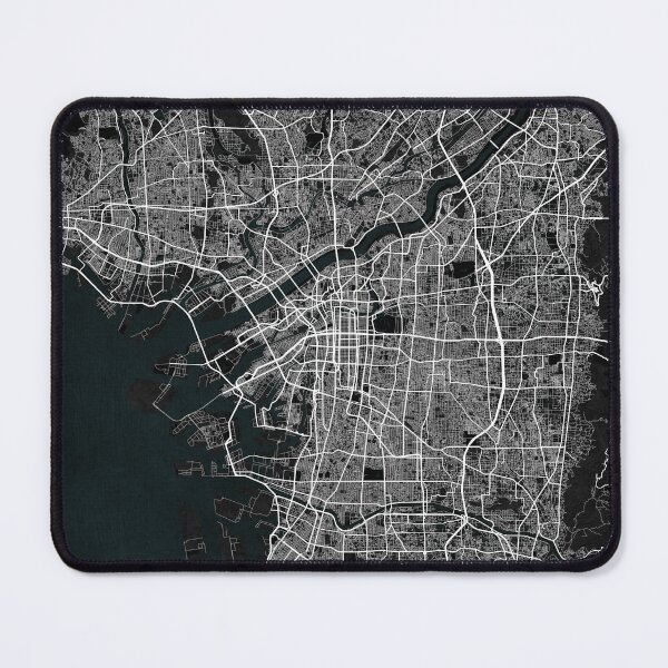 Item preview, Osaka City Map of Kansai, Japan - Dark designed and sold by deMAP.