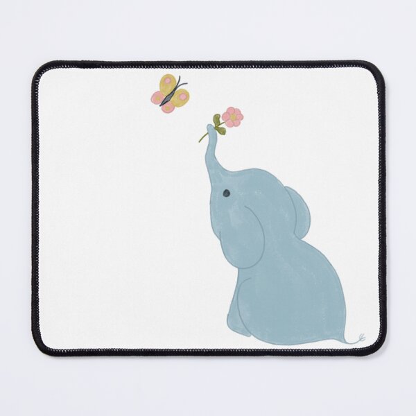Item preview, Elephant with Butterfly and Flower 01 designed and sold by Lorelle Gifts.