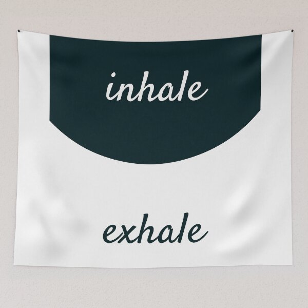 Item preview, INHALE EXHALE BLACK AND WHITE YOGA BALANCE designed and sold by Inspirationmotivation.