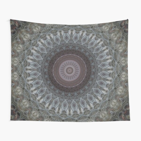 Mandala in grey and brown tones Tapestry