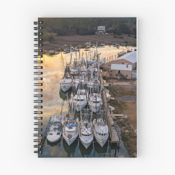 Item preview, McClellanville Harbor Fishing Boats at Sunset designed and sold by nbrandsberg.
