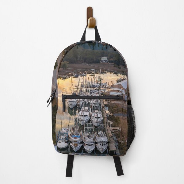 Item preview, McClellanville Harbor Fishing Boats at Sunset designed and sold by nbrandsberg.