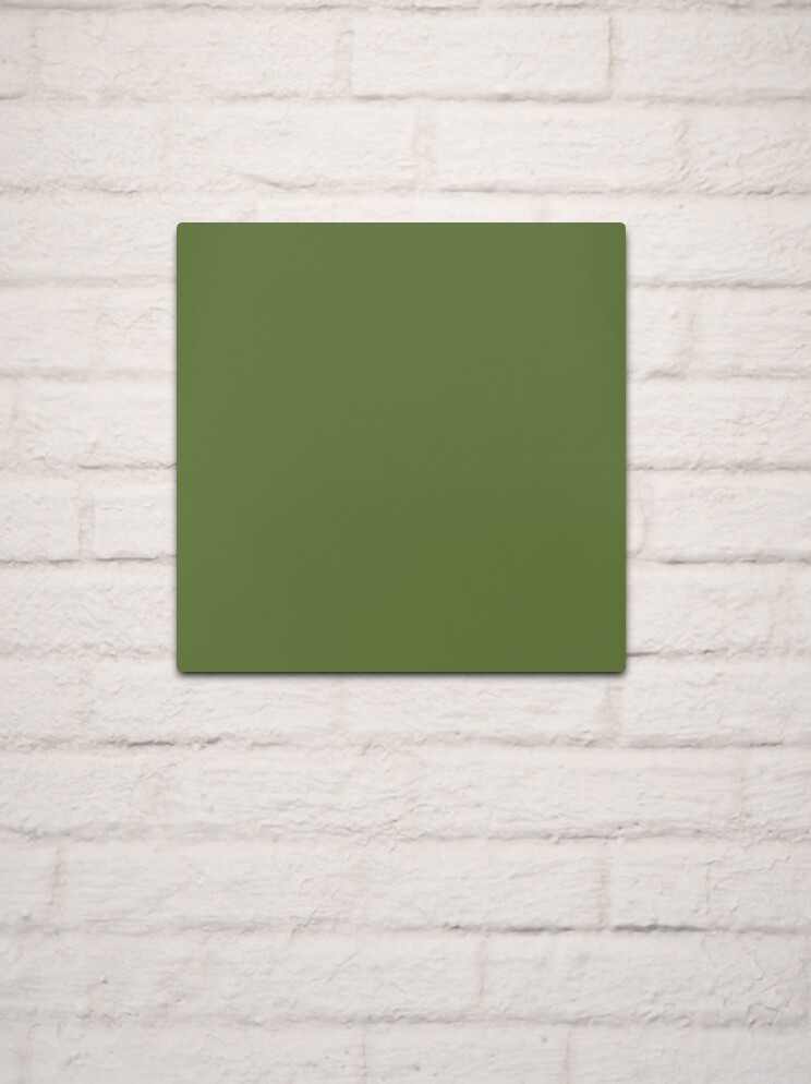 color dark olive green Metal Print for Sale by kultjers