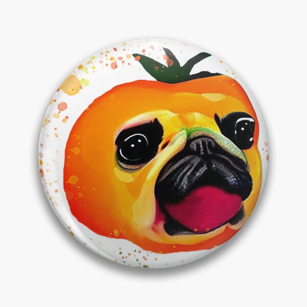 Item preview, Orange Tomato Pug Splatter designed and sold by DreamScheme.