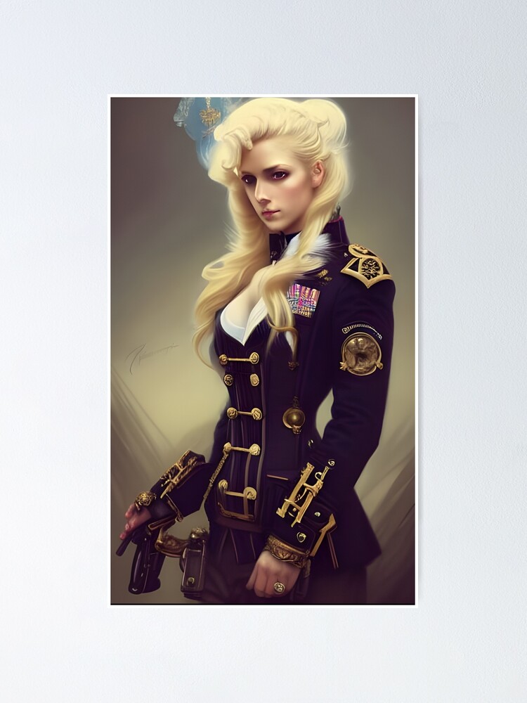Pretty blonde in steampunk corset dress Art Print for Sale by Eliteijr