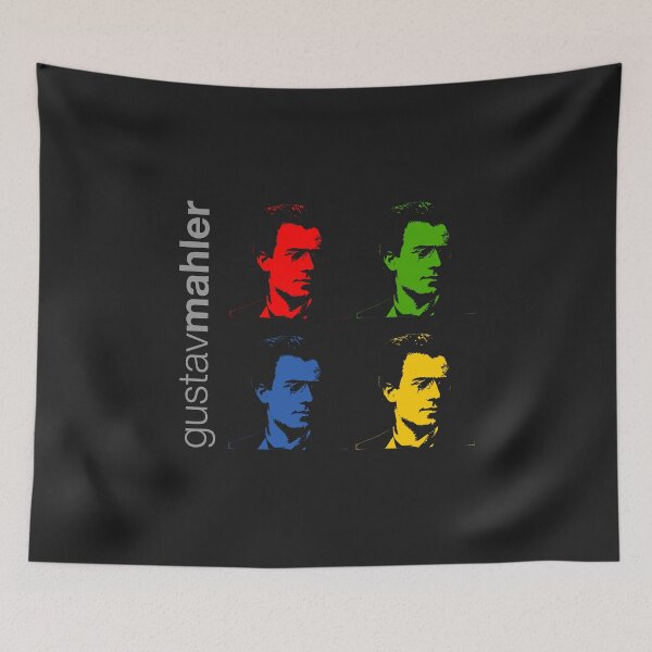 Item preview, Quadrichrome Gustav Mahler portrait poster  designed and sold by CMYKStudio.