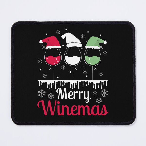 Item preview, Merry Winemas - Wine Glasses Wearing Santa Hat  designed and sold by chetan786.