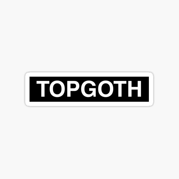 TOPGOTH box for white Sticker
