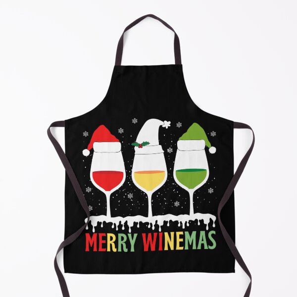 Item preview, Merry Winemas - Wine Glasses Wearing Santa Hat  designed and sold by chetan786.