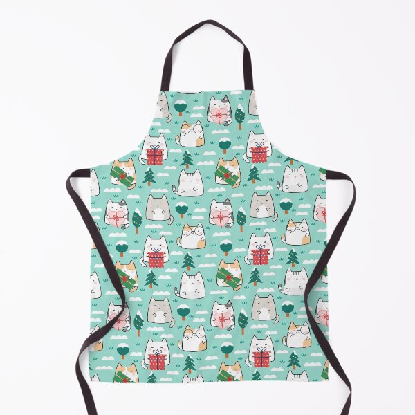 Item preview, Cute Christmas Kawaii Cats Green Presents designed and sold by Jaydee001.