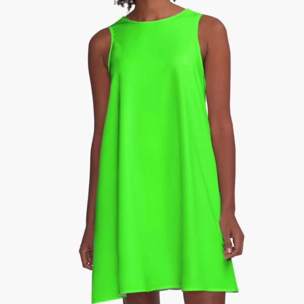 color neon green A-Line Dress