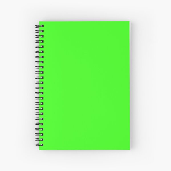 color neon green Spiral Notebook