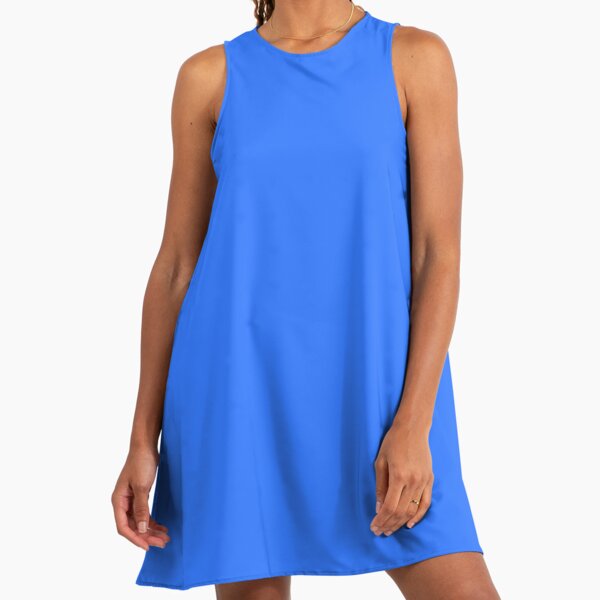 Dodger Blue" A-Line Dress for Sale by SolidColors | Redbubble
