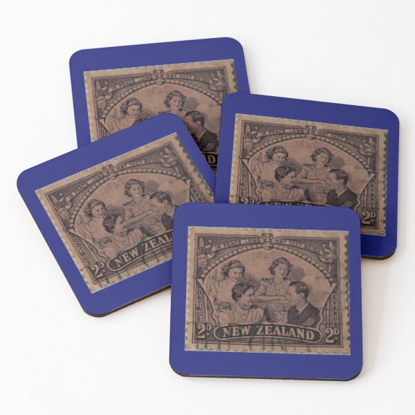 Item preview, New Zealand 2 penny  'Royal Family' stamp designed and sold by Andykinoz.