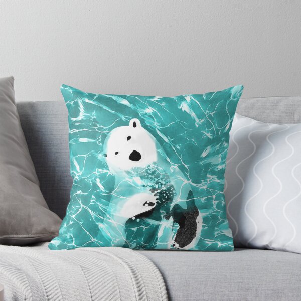 Item preview, Playful Polar Bear In Turquoise Water Design  designed and sold by oursunnycdays.