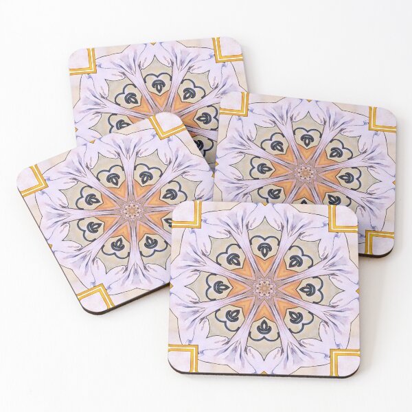 Item preview, Art Deco Floral Tile designed and sold by DelynCreates.