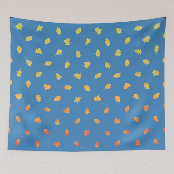 Item preview, Falling leaves (dark blue) designed and sold by animinimal.
