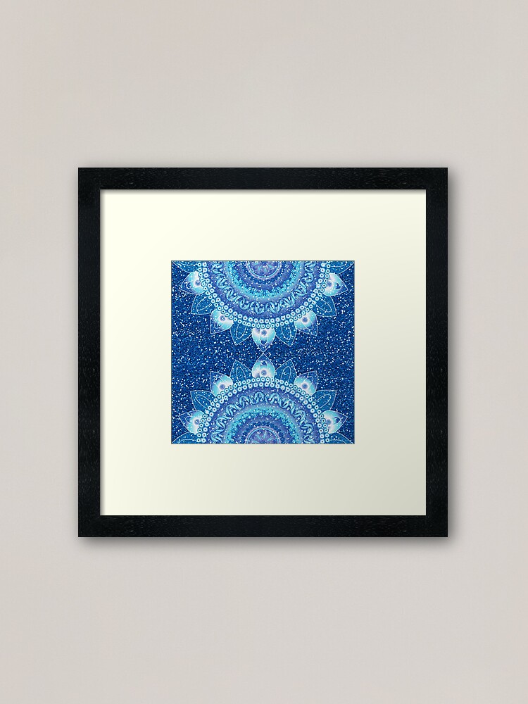 Alternate view of Frozen Glitter Mandalas Framed Art Print