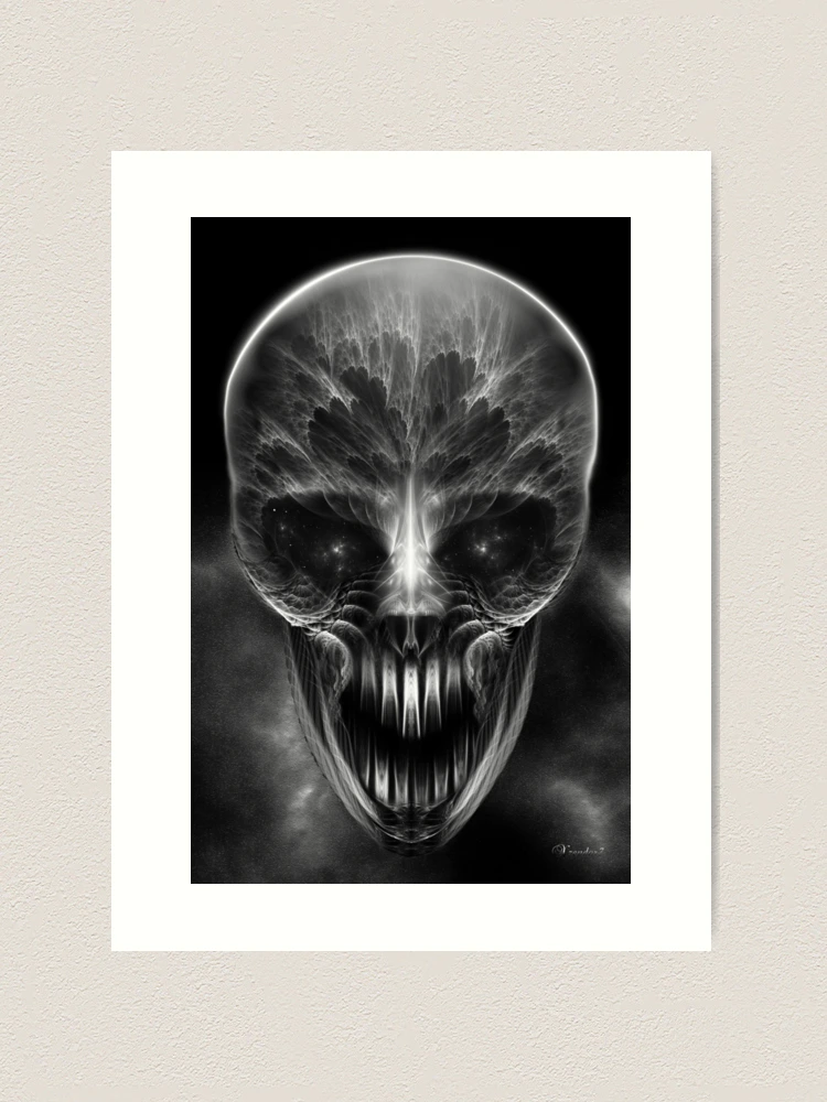 スケルトン ホラーアート Monster Art Godzilla Skeleton original Artwork ink drawing