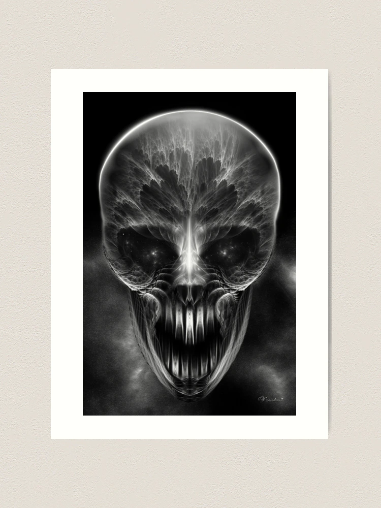 スケルトン ホラーアート Fractal Gothic Skull
