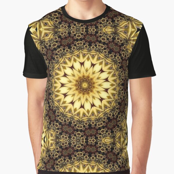Item preview, Golden Vortex Star Ring Kaleidoscope Artwork designed and sold by Xzendor7 Digital Art Creations.