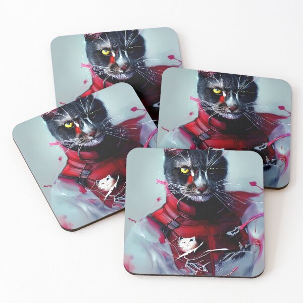 Item preview, cat in mask painting #5 designed and sold by supeart.