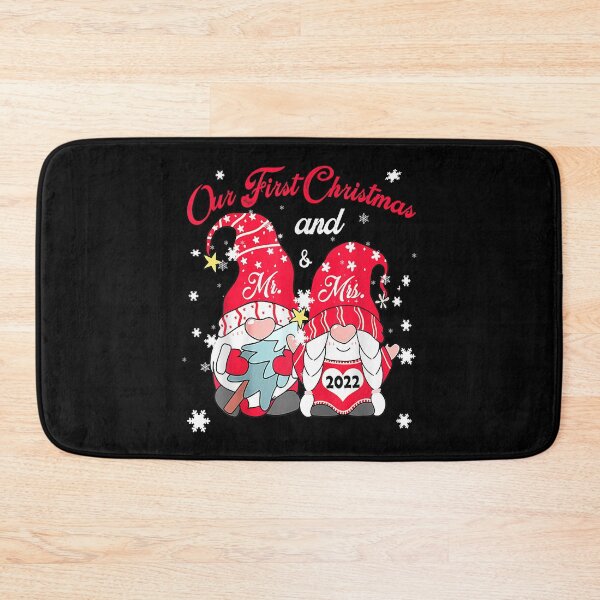 Item preview, Our First Christmas As Mr and Mrs 2023 Couple Gnomes Xmas designed and sold by IsraelCastro.
